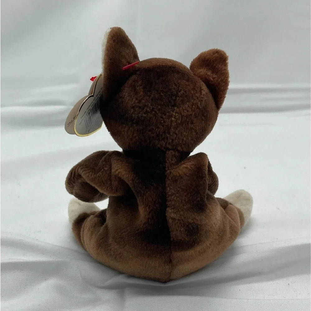 Ty Beanie Babies 1997 Pounce Brown‎ Cat Bean Bag. Stuffed Animal